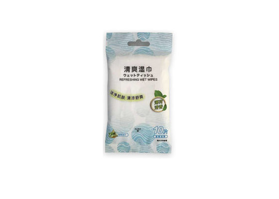 Nước hoa bạc hà không dệt dành cho người lớn Khăn ướt với nước ép dưa chuột