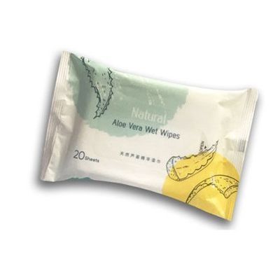 Làm sạch da tự nhiên Khăn ướt Aloe Vera cho tay / mặt