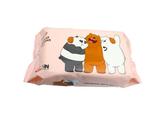 Khăn lau em bé không mùi nhẹ không cồn 80PCS Flowpack có nhãn dán
